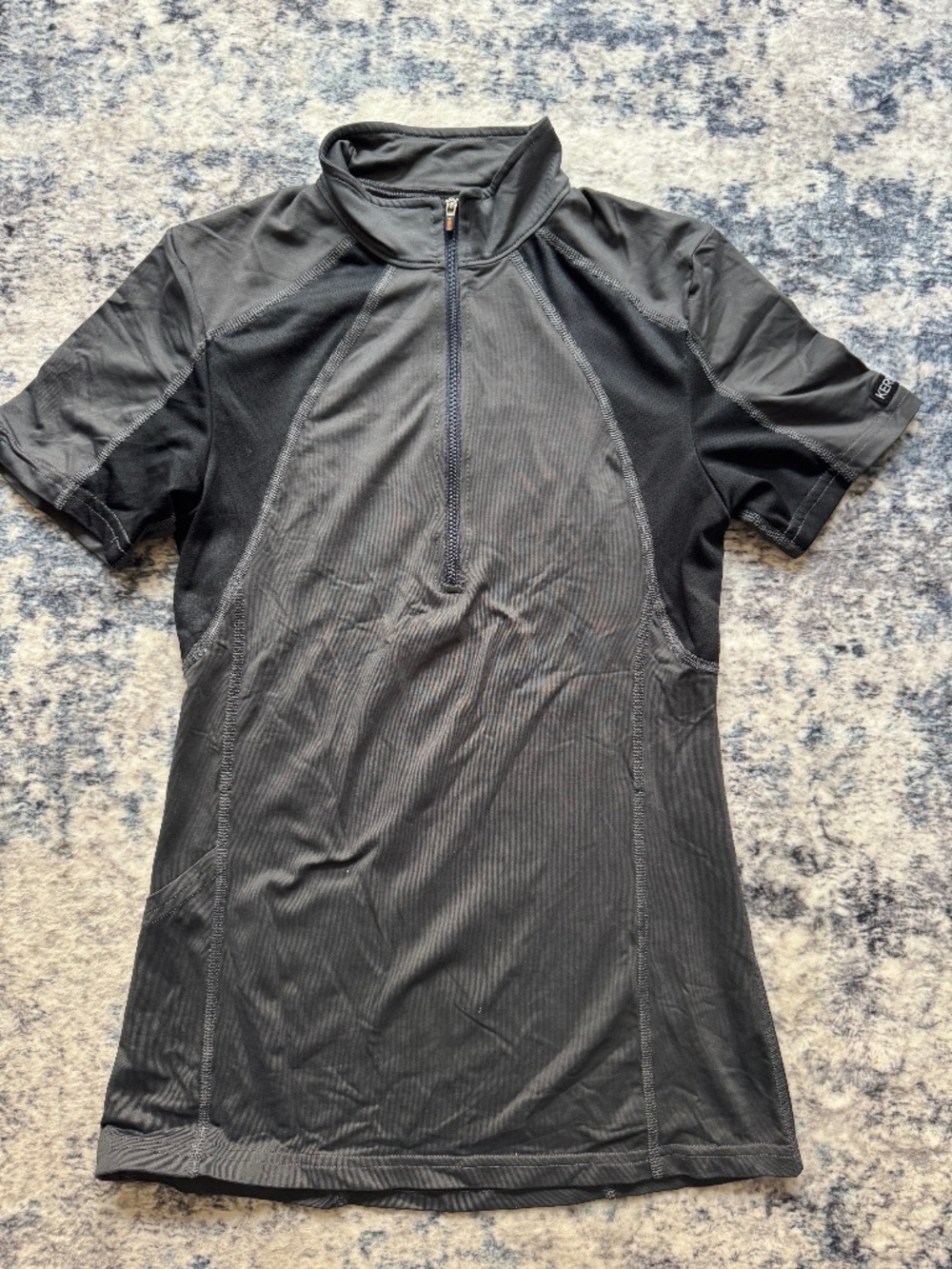 Kerrits Grey Quarter Zip Tech Top Riding Shirt